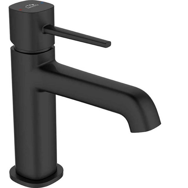 LAVEO Bateria umywalkowa stojąca POLA z korkiem klik-klak czarna BAP_