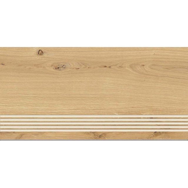 Gres szkliwiony stopnica INFINITY WOOD beige mat 29,8x59,8 gat. I
