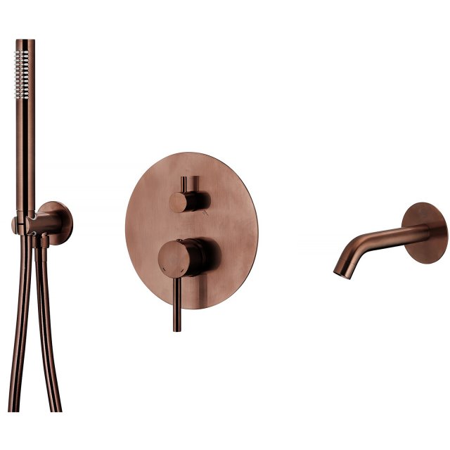 KFA Zestaw prysznicowy MOZA podtynkowy z baterią 3-funkcyjną różowy z