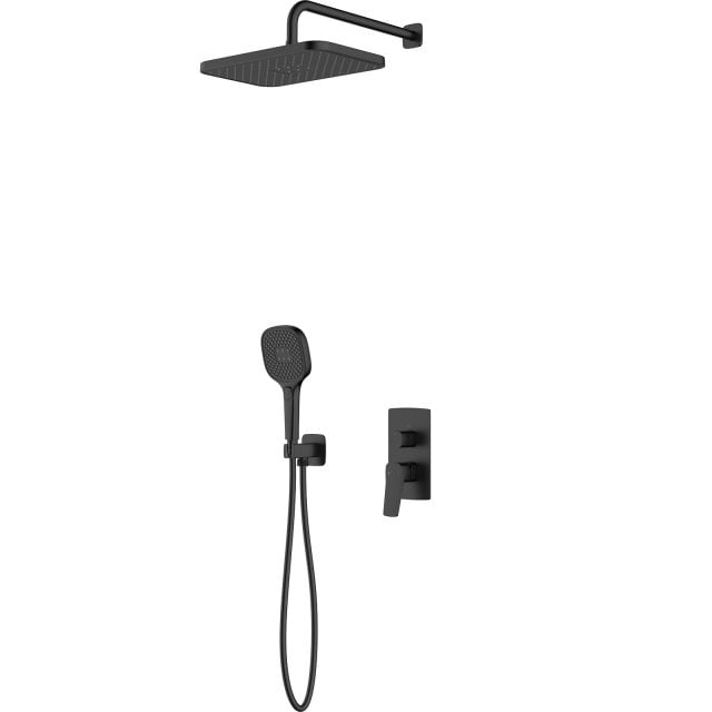 KFA Zestaw prysznicowy MALAGA podtynkowy czarny 4529-501-81