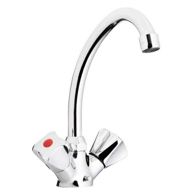 KFA Bateria umywalkowa stojąca STANDARD wylewka 13,5 cm chrom 302-315