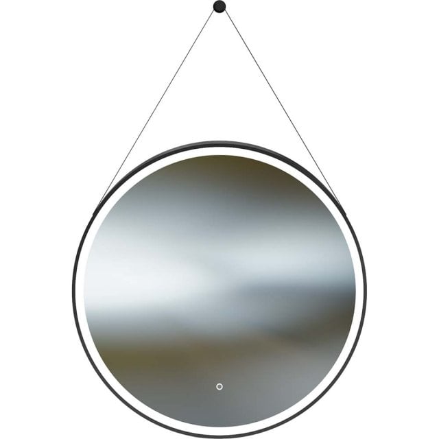 Lustro okrągłe LED VIVID 60 z włącznikiem dotykowym z ramą czarną