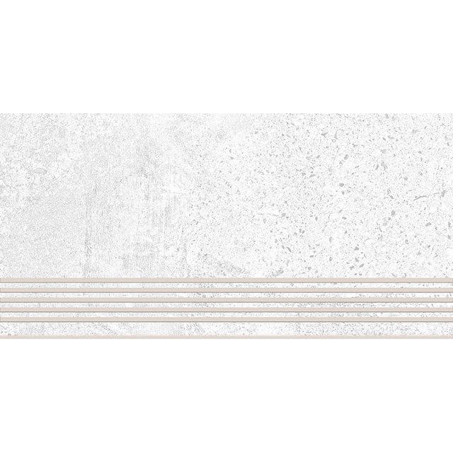 Gres szkliwiony stopnica MOONROW white mat 29,8x59,8 gat. I Cersanit