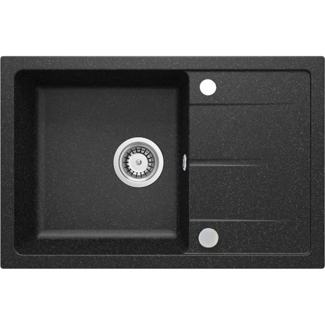 DEANTE Zlewozmywak granitowy LEDA grafit 1-komorowy z ociekaczem ZRD_