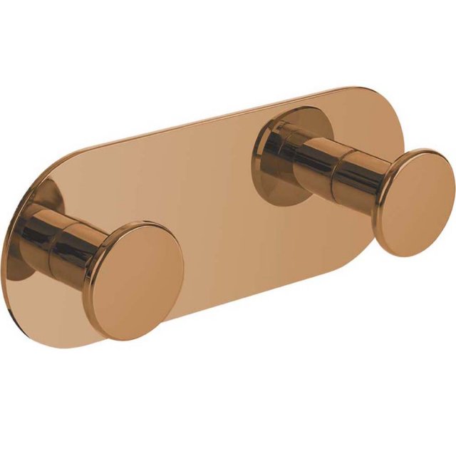 LAVEO Wieszak podwójny MIRI różowe złoto ALM_812S