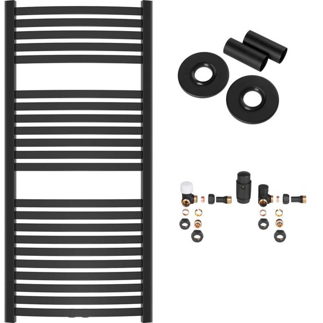INVENA Grzejnik łazienkowy PROV 120x54 zes. OSIOWY maskownica poj. cz