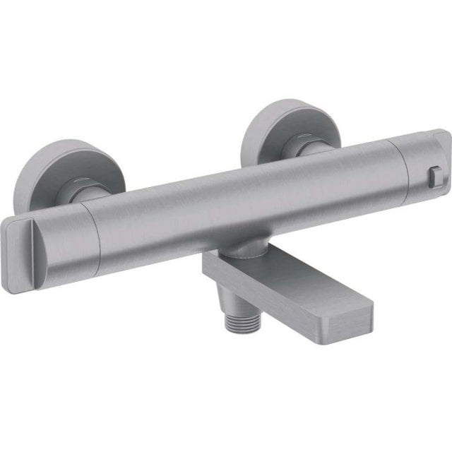 DEANTE Bateria wannowa ścienna THERM termostatyczna stal szczotkowana