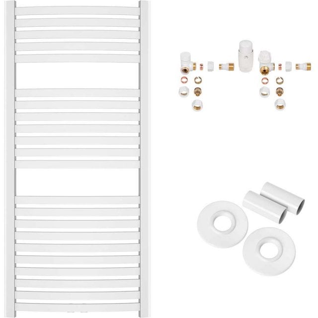 INVENA Grzejnik łazienkowy PROV 120x54 zes. OSIOWY maskownica poj. bi