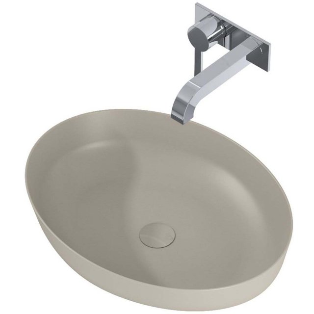 ELITA Umywalka nablatowa RIKA 52x40 blat, ceram fume matt 146048