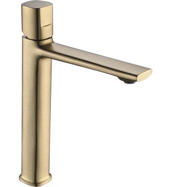 LAVEO Bateria umywalkowa stojąca TORES wysoka z korkiem klik-klak zło