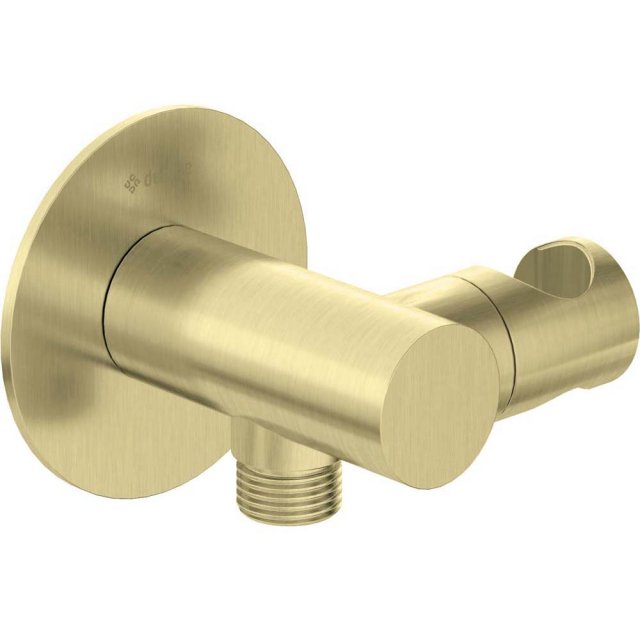 DEANTE Przyłącze kątowe okrągłe SILIA z uchwytem na słuchawkę złoto s