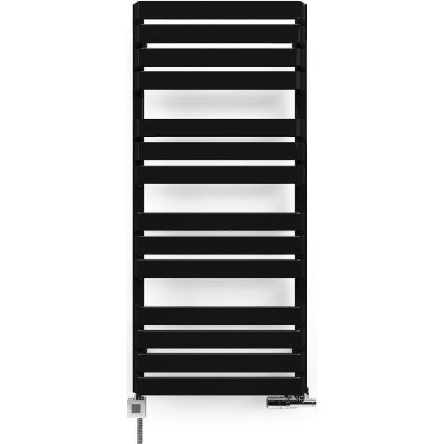 TERMA Grzejnik łazienkowy WARP T 110x50 czarny mat WGWAT111050-K9M5ZS