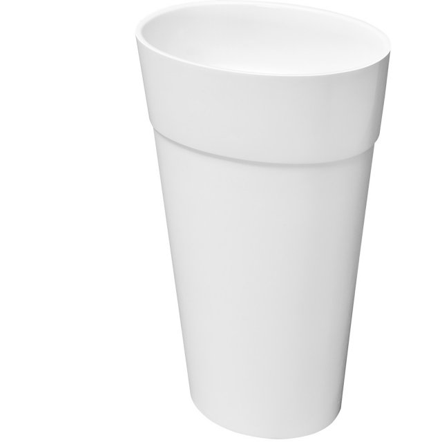 BESCO Umywalka wolnostojąca UNIQA 46 z korkiem klik-klak biała #UMD-U