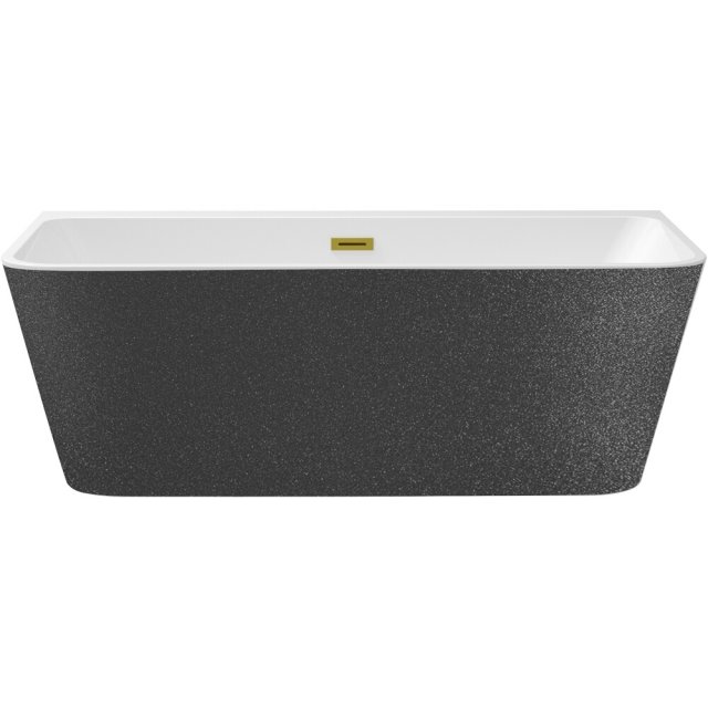 BESCO Wanna wolnostojąca VARYA GRAFIT 170x80 maskownica syfonu z prze