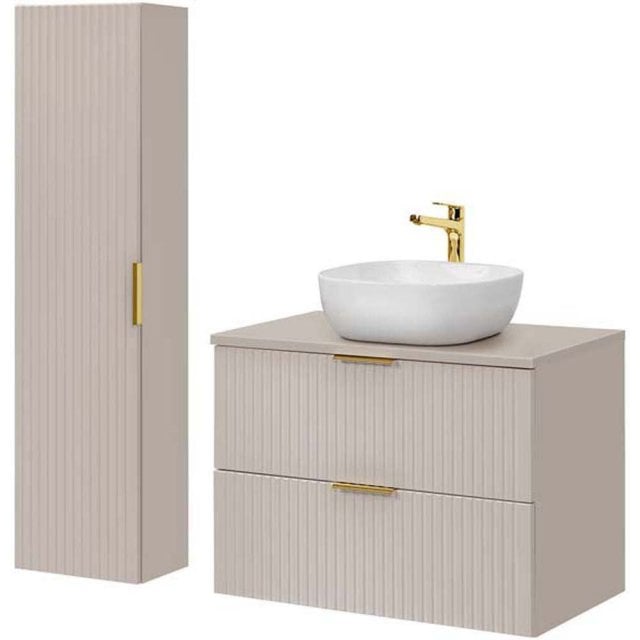 COMAD Zestaw mebli ADEL CASHMERE szafka z blatem 80 cm, umywalka SMIL