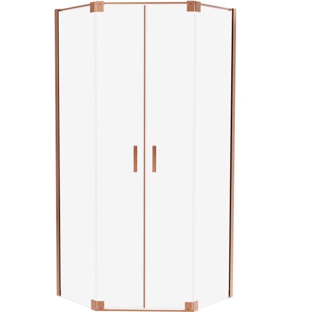 Kabina prysznicowa pięciokątna ALLURIA 2D COPPER BRUSHED 80x80x200 TE