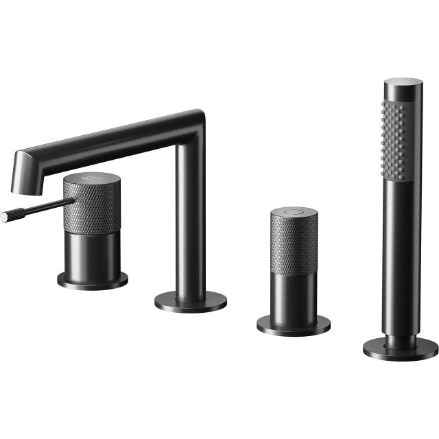 CERSANIT Bateria nawannowa ZEN wielootworowa gun metal S951-793