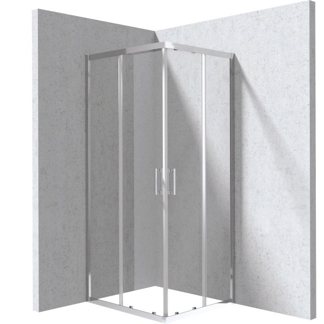 DEANTE Kabina prysznicowa prostokątna FUNKIA chrom szkło transparentn