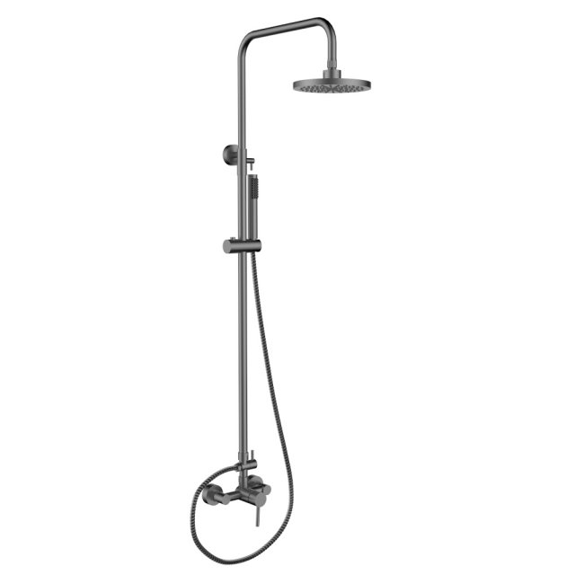 BESCO Zestaw prysznicowy DECCO / ILLUSION grafitowy natynkowy BP-DIN-