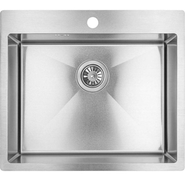 LAVEO Zlewozmywak stalowy MARMARA 59x51 cm 1-komorowy inox gładki SAM