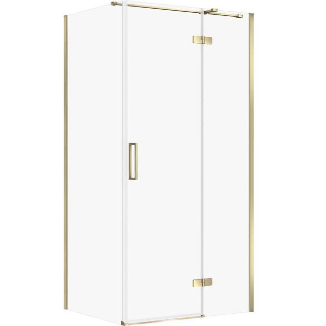 CERSANIT Kabina prysznicowa prostokątna JOTA 100x80 prawa złota, szkł