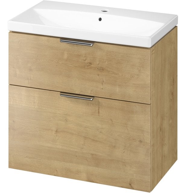 CERSANIT Szafka z umywalką CITY 80 DSM dąb S4004-135