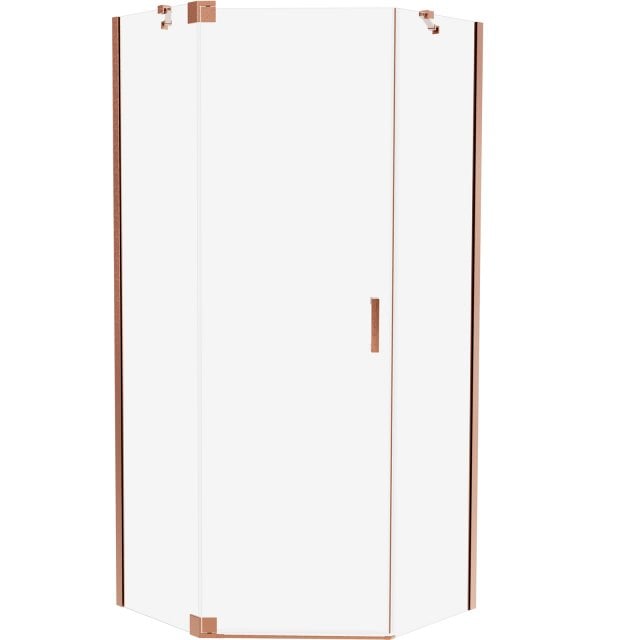 Kabina prysznicowa pięciokątna ALLURIA 1D COPPER BRUSHED 100x80x200 T