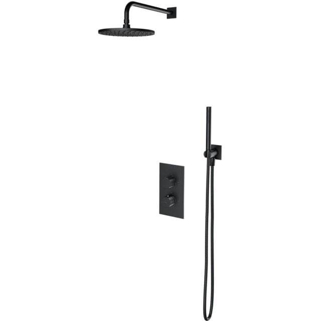 OMNIRES Termostatyczny system prysznicowy CONTOUR podtynkowy antracyt