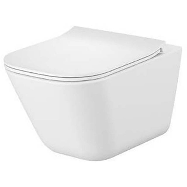 ROCA Miska WC podwieszana GAP SQUARE Rimless z deską wolnoopadającą s