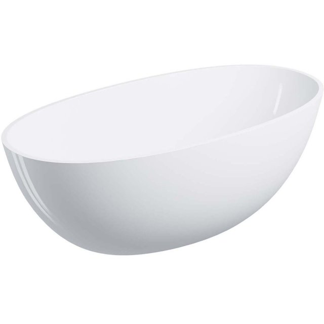 OMNIRES Wanna wolnostojąca SHELL M+ biały połysk 148x75 syfon z korki