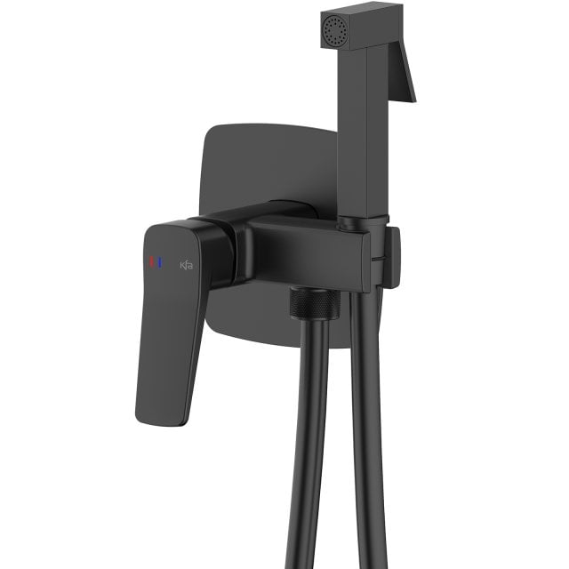 KFA Bateria bidetowa MALAGA podtynkowa ścienna czarna 4529-512-81