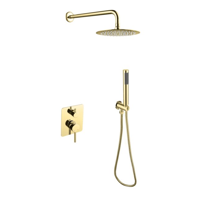 BESCO Zestaw prysznicowy DECCO / ILLUSION I złoty podtynkowy BP-DII-Z