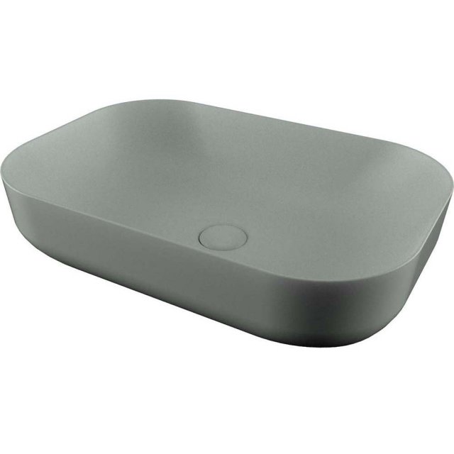 SDR CERAMICHE Umywalka nablatowa POOL 2 GHIACCIO 62x42 z korkiem GH.K