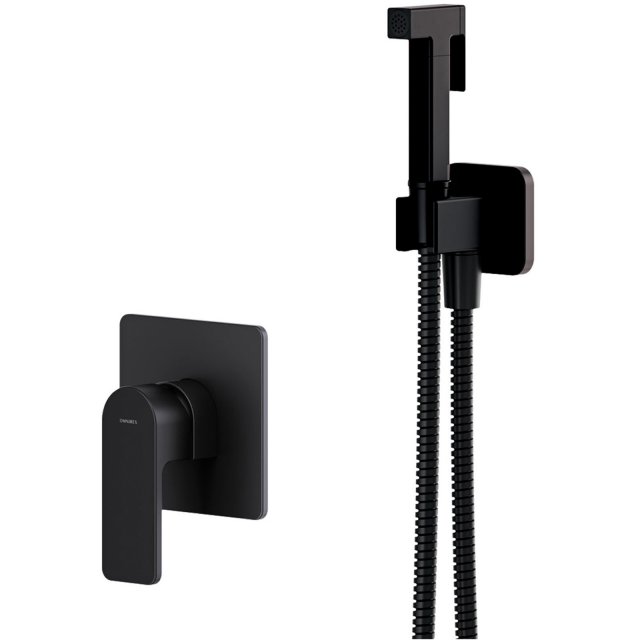 OMNIRES Zestaw bidetowy podtynkowy BARETTI czarny mat SYSBABI1XBL