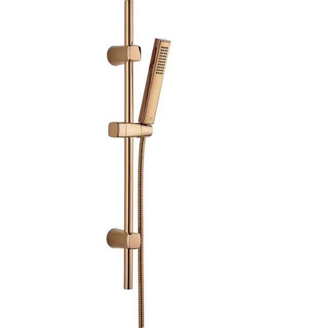 LAVEO Zestaw prysznicowy POLA z drążkiem różowe złoto NAP_81A1