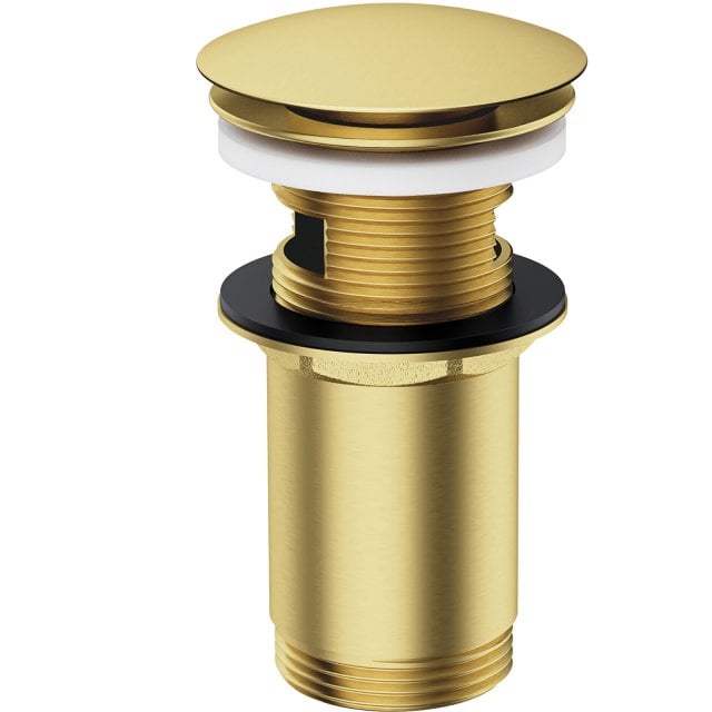 OMNIRES Korek KLIK-KLAK do umywalki z przelewem mosiądz szczotkowany