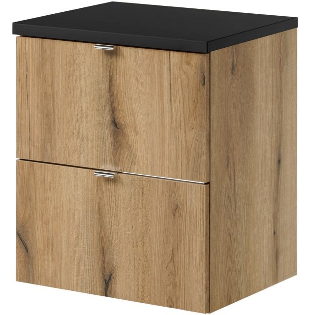 COMAD Szafka podumywalkowa NOVA OAK z blatem BLACK 50 cm