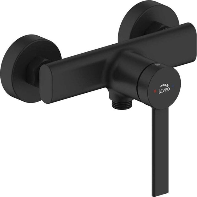 LAVEO Bateria prysznicowa ścienna PINAR czarna BAW_740D