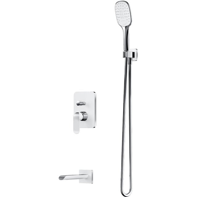 OMNIRES System wannowy SACRAMENTO podtynkowy chrom biały połysk SYSSC