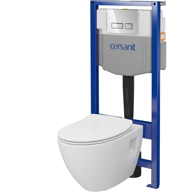 CERSANIT Zestaw podtynkowy SYSTEM 50 mech, miska Moduo Plus, deska, p