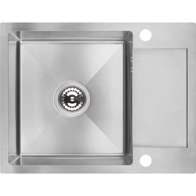 LAVEO Zlewozmywak stalowy MARMARA 57x44 cm 1-komorowy z półociekaczem