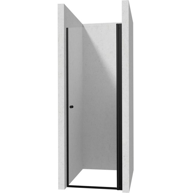 DEANTE Drzwi prysznicowe systemu KERRIA PLUS 90 cm wahadłowe nero KTS