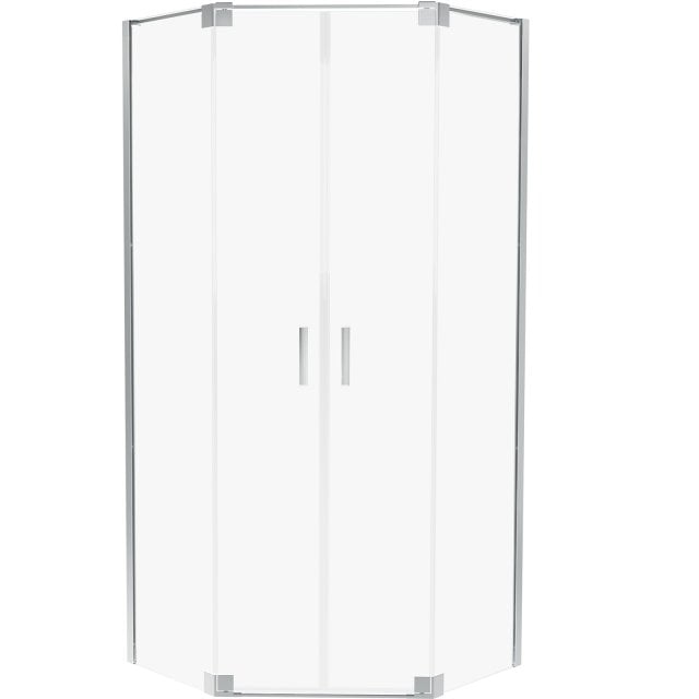 Kabina prysznicowa pięciokątna ALLURIA 2D 90x90x200 chrom TER-0235