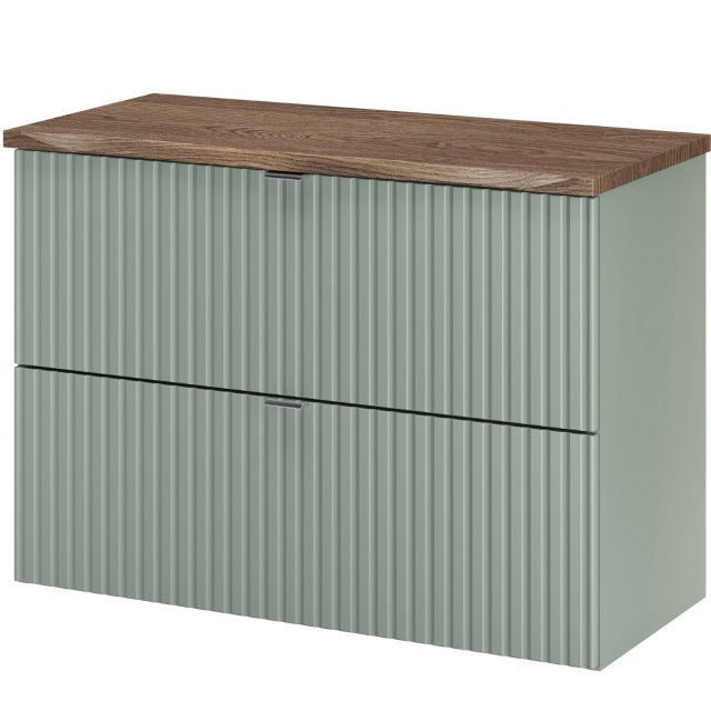 COMAD Szafka podumywalkowa LINE REED GREEN z blatem NATURE CASELLA 80