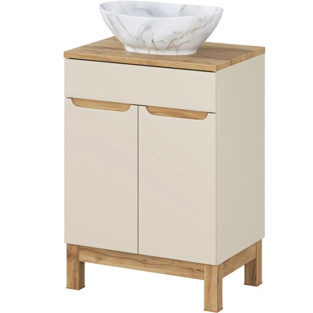 COMAD Zestaw mebli BALI CASHMERE szafka z blatem WOTAN 60 cm, umywalk