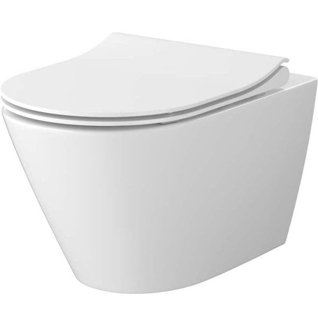 CERSANIT Miska zawieszana CITY PRO oval, spłukiwanie wirowe, deska S