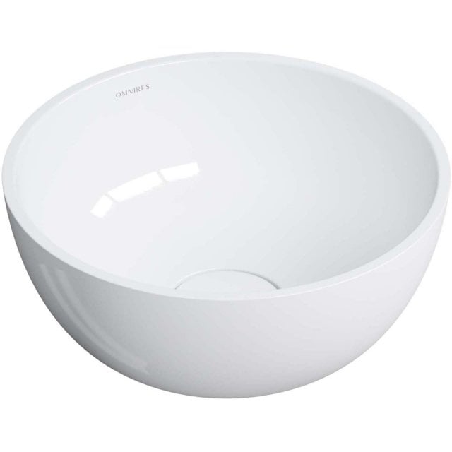 OMNIRES Umywalka nablatowa SHELL M+ biały połysk O35 SHELL350UNBP