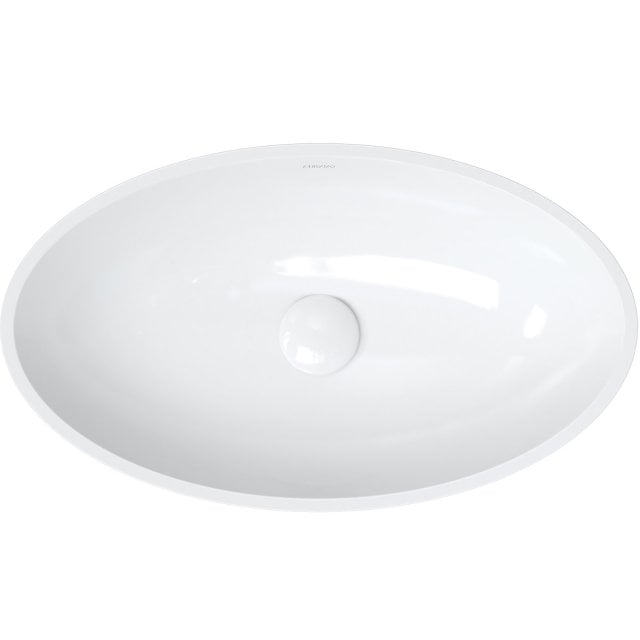 OMNIRES Umywalka nablatowa SIENA M+ 60 owalna biały/czarny połysk SIE