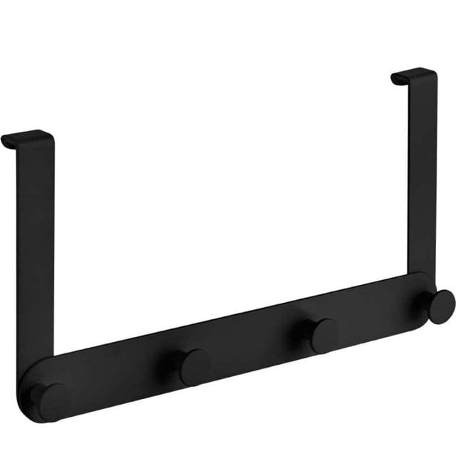 LAVEO Wieszak poczwórny MIRI na kabinę prysznicową czarny ALM_715S