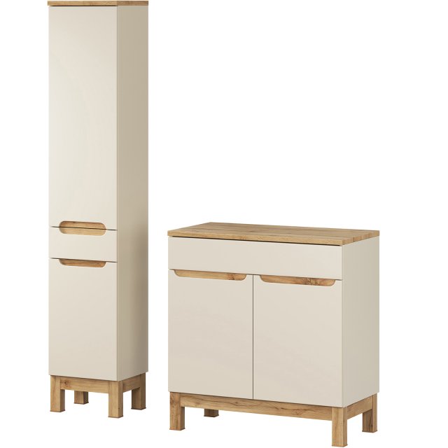 COMAD Zestaw mebli BALI CASHMERE szafka z blatem WOTAN 80 cm, słupek